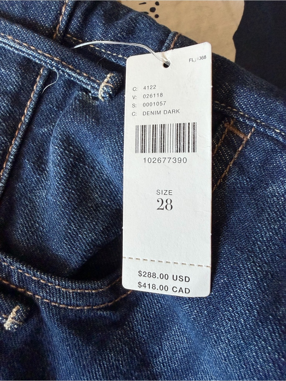 MOTHER High Rise Wide Leg Jeans in Dark Indigo with Contrast Cuffs - Picture 9 of 15